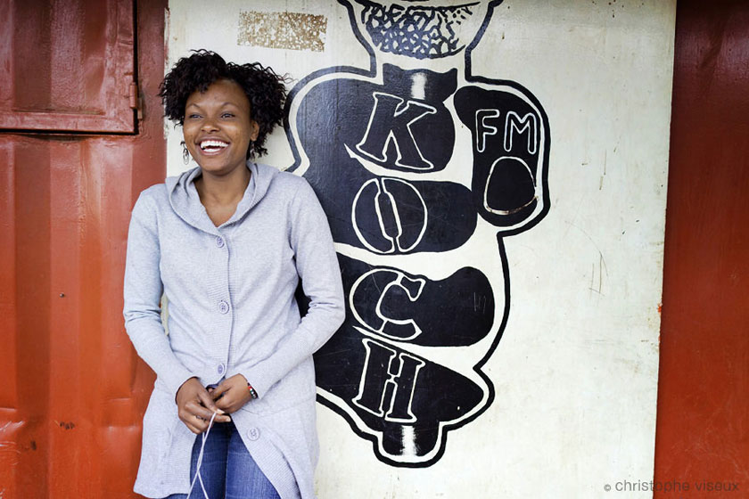 A candid moment of Journalist 'Chiku' in Nairobi, Kenya