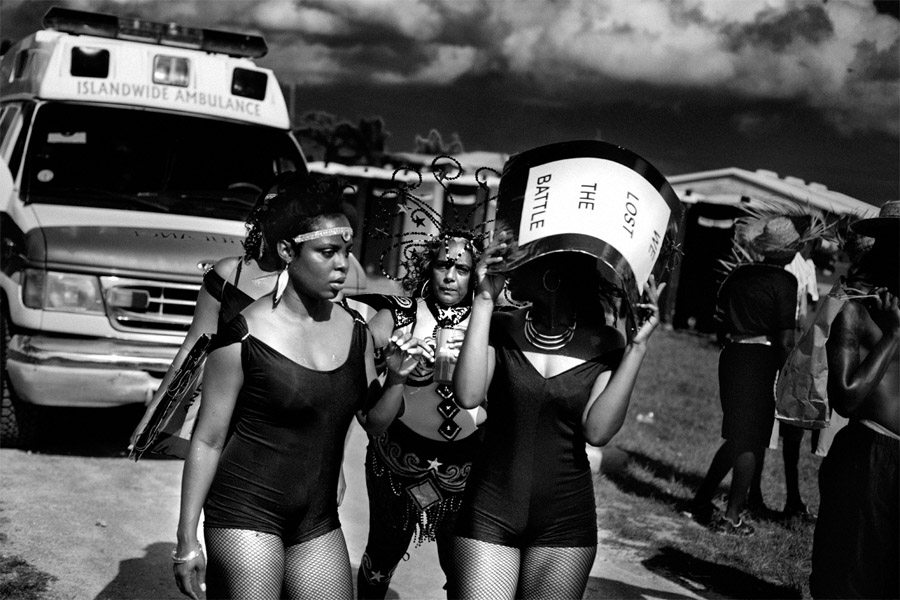 Group of young women during Cropover 2014 in Barbados