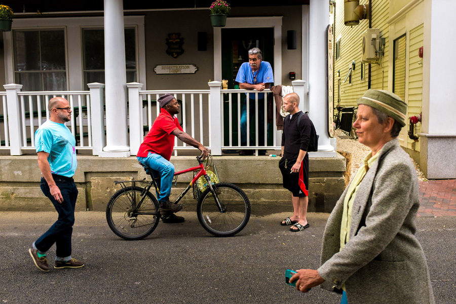 A street photography moment as shot by Christophe Viseux during Costa Manos' workshop