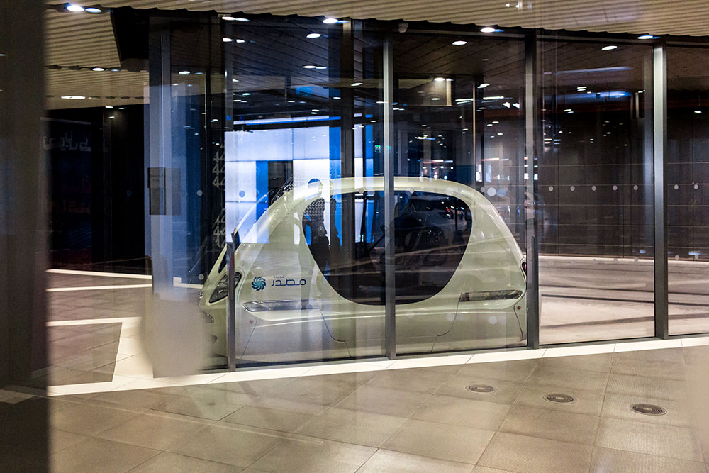 The transit system in Masdar City.